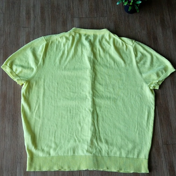 J. Crew Lemon Yellow Cardigan Button Down Size M - Picture 4 of 8